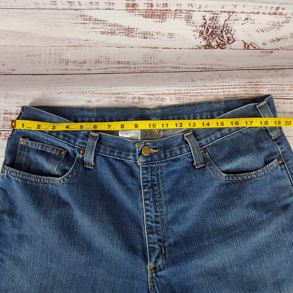 Carhartt Mens Relaxed Fit Holter Jeans 38 X 31.5 Denim Western Workwear Cowboy - Picture 9 of 11